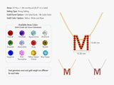 Birthstone Letter Necklace - Gold Vermeil