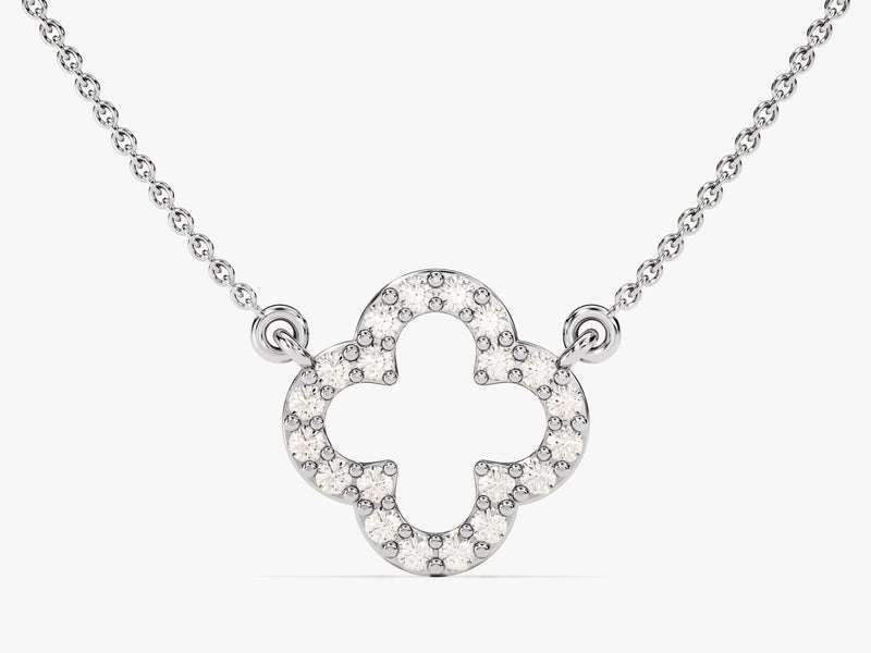 Diamond Clover Necklace (0.30 CT) in 14k Solid Gold