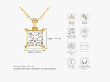 Princess Cut Lab Grown Diamond Solitaire Pendant (1.00 CT)