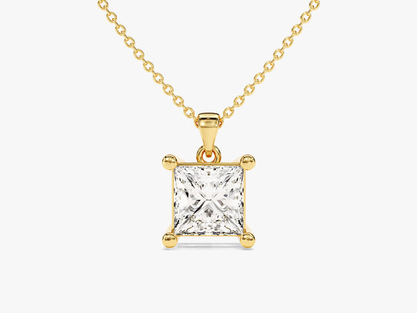 Princess Cut Lab Grown Diamond Solitaire Pendant (1.00 CT)