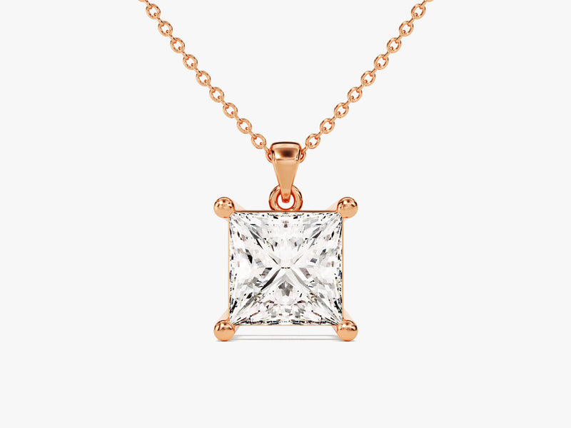 Princess Cut Lab Grown Diamond Solitaire Pendant (1.50 CT)