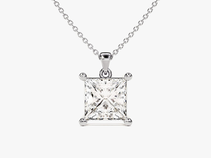 Princess Cut Lab Grown Diamond Solitaire Pendant (1.50 CT)