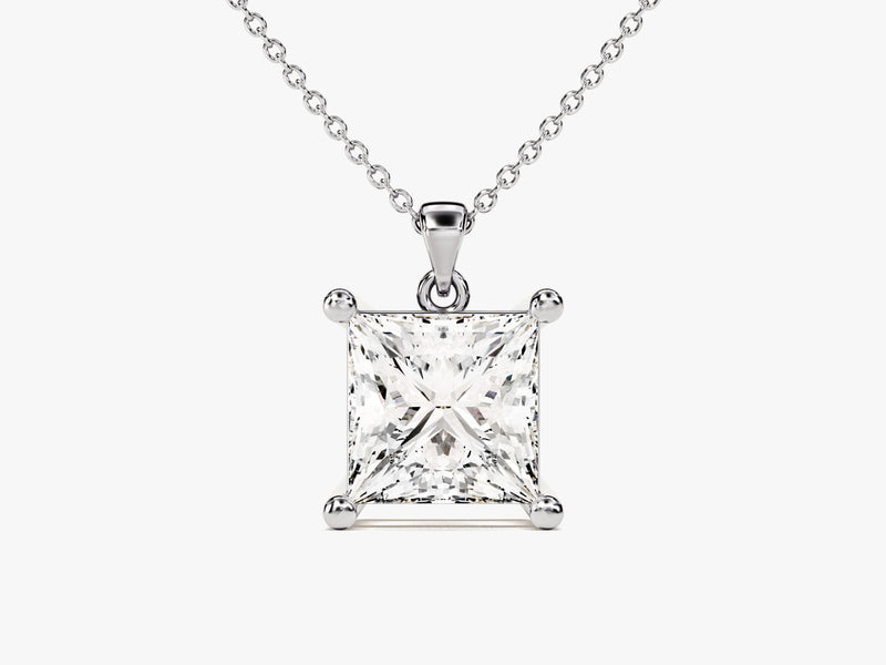 Princess Cut Lab Grown Diamond Solitaire Pendant (2.00 CT)