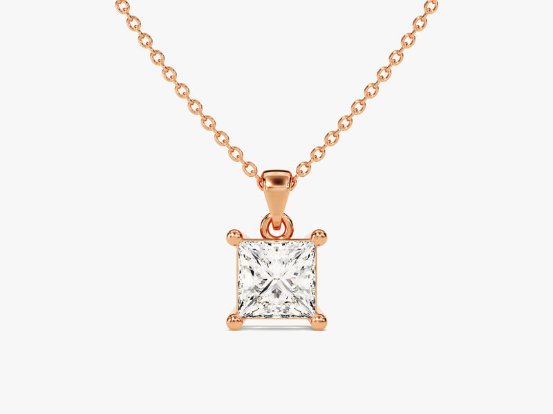 Princess Cut Lab Grown Diamond Solitaire Pendant (0.50 CT)
