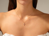 Diamond Cross Pendant (0.22 CT) in 14k Solid Gold