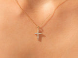 Diamond Cross Pendant (0.22 CT) in 14k Solid Gold