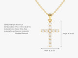 Diamond Cross Pendant (0.22 CT) in 14k Solid Gold