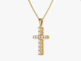 Diamond Cross Pendant (0.22 CT) in 14k Solid Gold