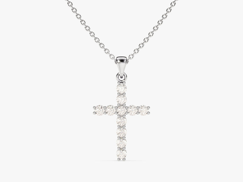 Diamond Cross Pendant (0.22 CT) in 14k Solid Gold