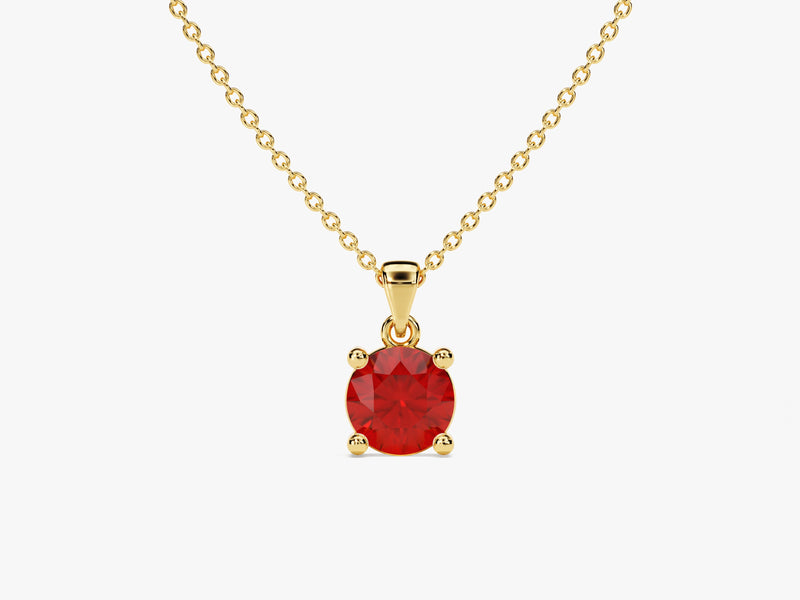 Solitaire Birthstone Necklace - Gold Vermeil