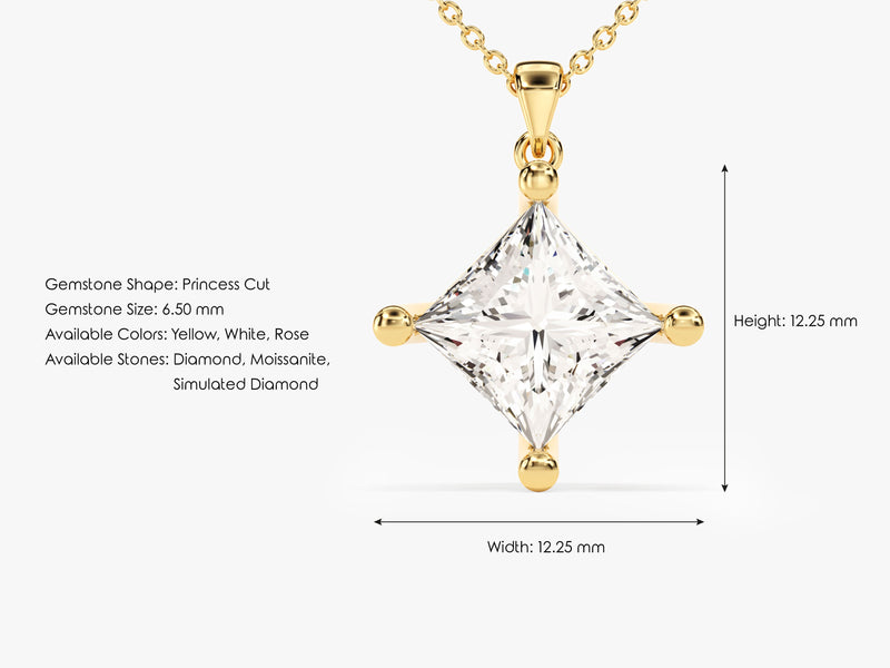 Double Bail Lab Grown Diamond Solitaire Pendant (1.00 CT)