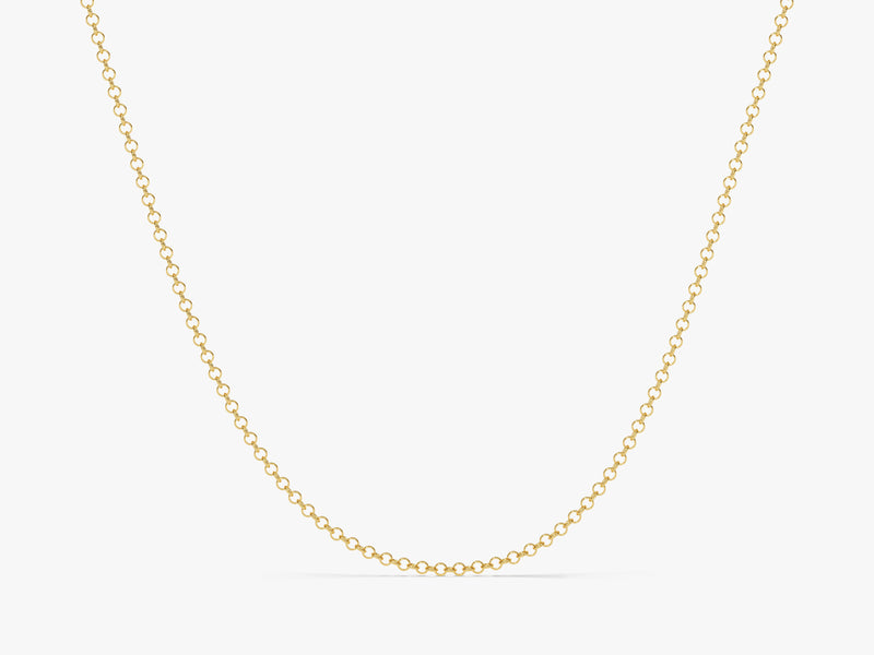 14k Yellow Gold 2.0mm Rolo Chain Necklace