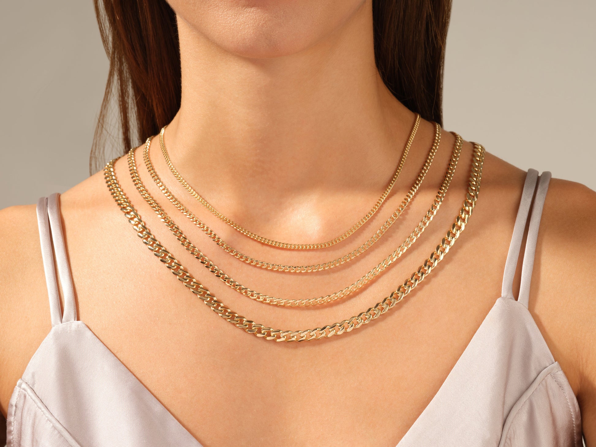 14k Yellow Gold 3.0mm Cuban Curb Chain Necklace