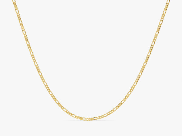 14k Yellow Gold 2.5mm Figaro Chain Necklace