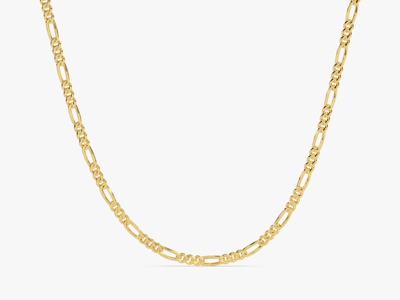 14k Yellow Gold 3.0mm Figaro Chain Necklace