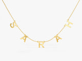 14k Solid Gold Letter Name Necklace