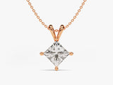 Double Bail Moissanite Solitaire Pendant (1.00 CT)