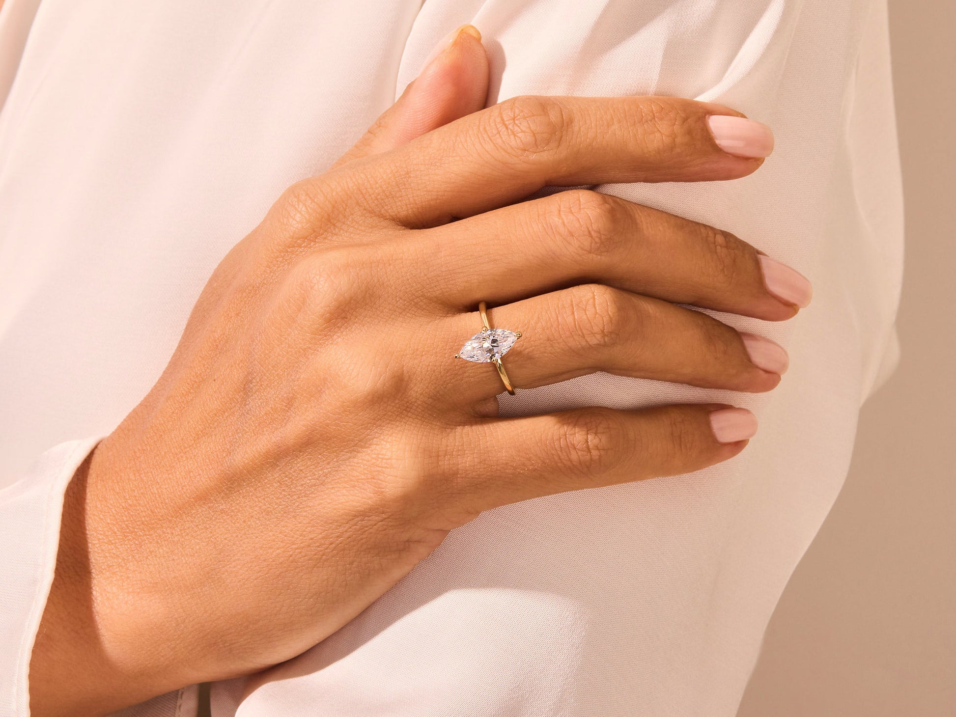 Marquise Cut Solitaire Moissanite Engagement Ring (1.50 CT)