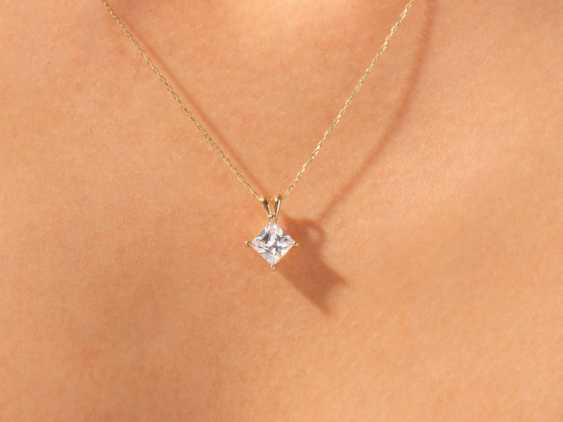 Double Bail Moissanite Solitaire Pendant (1.00 CT)