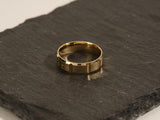 6mm Vertical Beveled Men's Gold Wedding Band