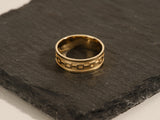 7mm Celtic Pattern Men's Gold Wedding Band