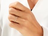 Trio Infinity Moissanite Wedding Band