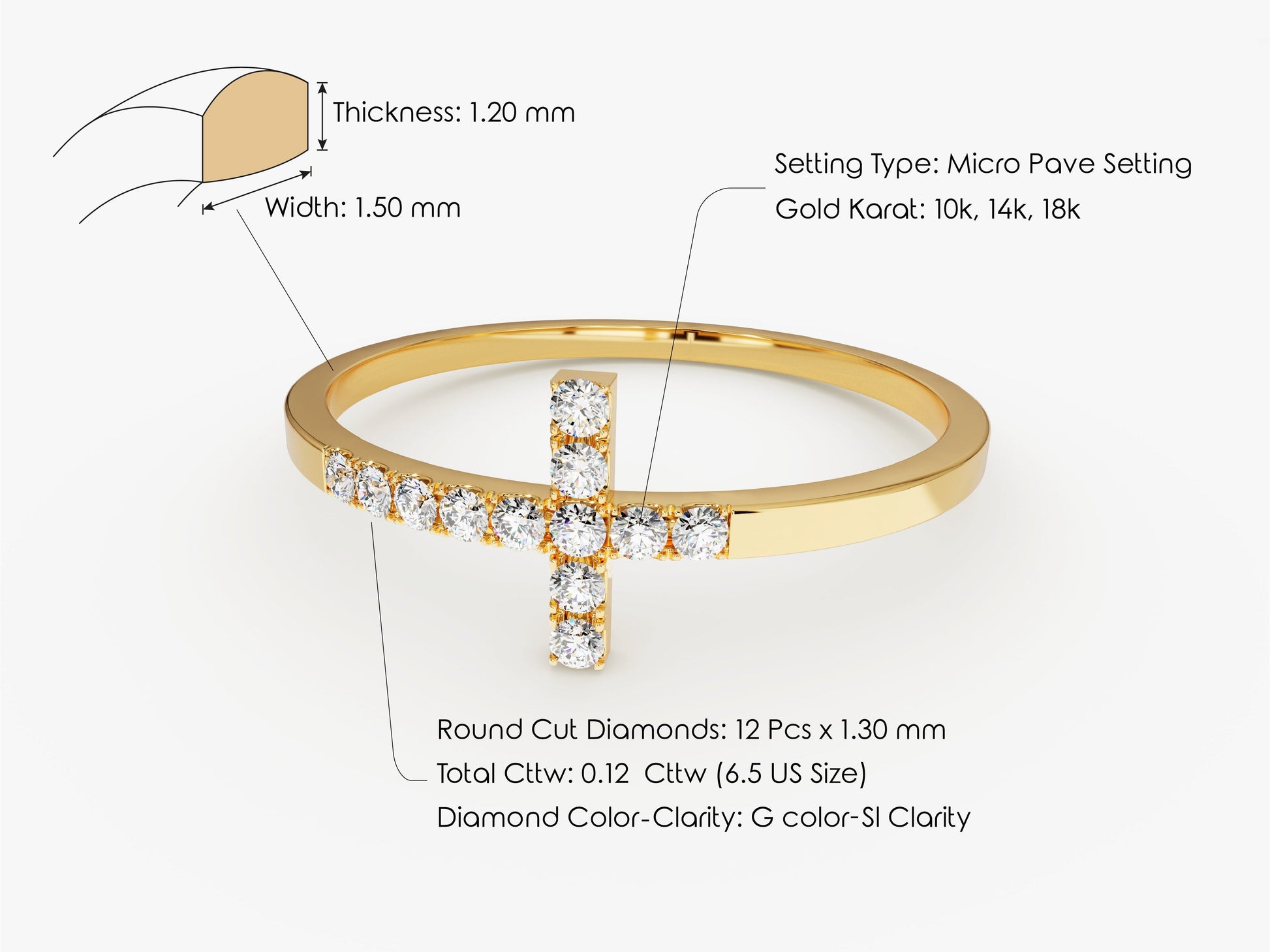White, Rose, Yellow, 14k Gold, 18k Gold