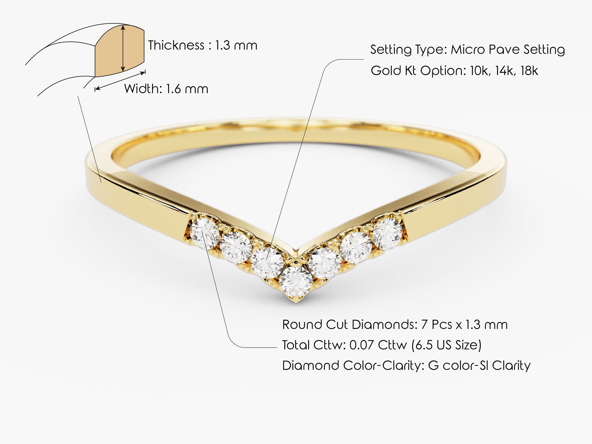 White, Rose, Yellow, 14k Gold, 18k Gold