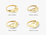 14k Solid Gold Oval Signet Ring