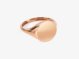 14k Gold Round Signet Ring