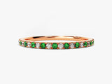 Alternating Colors Birthstone Full Eternity Band - Gold Vermeil