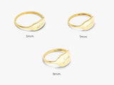 14k Solid Gold Dainty Personalized Signet Ring