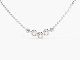 Trio-Bezel Set Diamond Necklace (0.06 CT)  in 14k Solid Gold