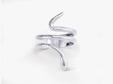 Yellow, White, Rose, 14k gold, 18k gold, White Gold Snake Ring with Diamonds