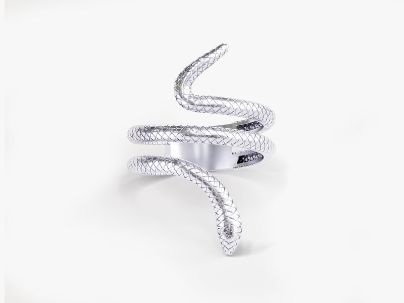 Yellow, White, Rose, 14k gold, 18k gold, White Gold Snake Ring with Diamonds