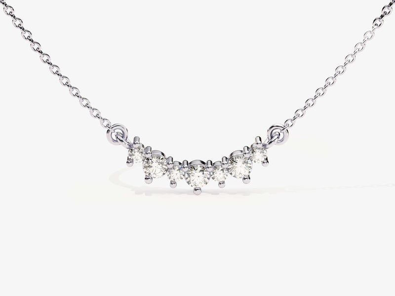 Unique Diamond Cluster Necklace (0.13 CT) in 14k Solid Gold