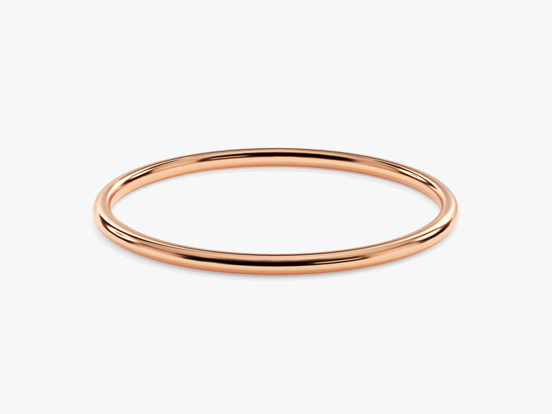 1mm Solid Gold Thin Wedding Band