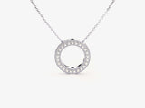 Diamond Circle Charm Necklace (0.17 CT) in 14k Solid Gold