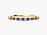 Alternating Colors Birthstone Full Eternity Band in 14k Solid Gold