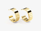 14k Gold, Yellow, White, Rose, Light 14k Yellow Gold Infinity Huggie Earrings for women