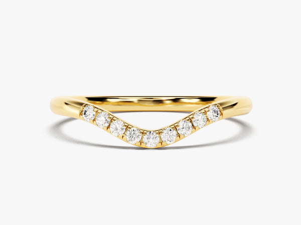 U-Curved Moissanite Wedding Band