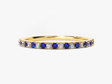 Alternating Colors Birthstone Full Eternity Band - Gold Vermeil